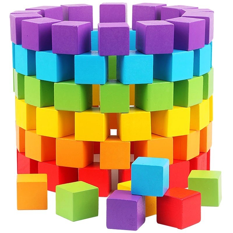Board Game For 6 Years Old - 30 Pezzi/Lotto Cubi di Legno Colorati